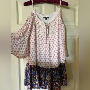 Junior’s size dress cold shoulder dress